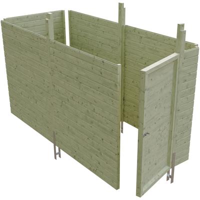 Carport-Geräteraum SKANHOLZ "Abstellraum C1", grün, Holzwerkstoff, Gerätehäuser, aus Profilschalung