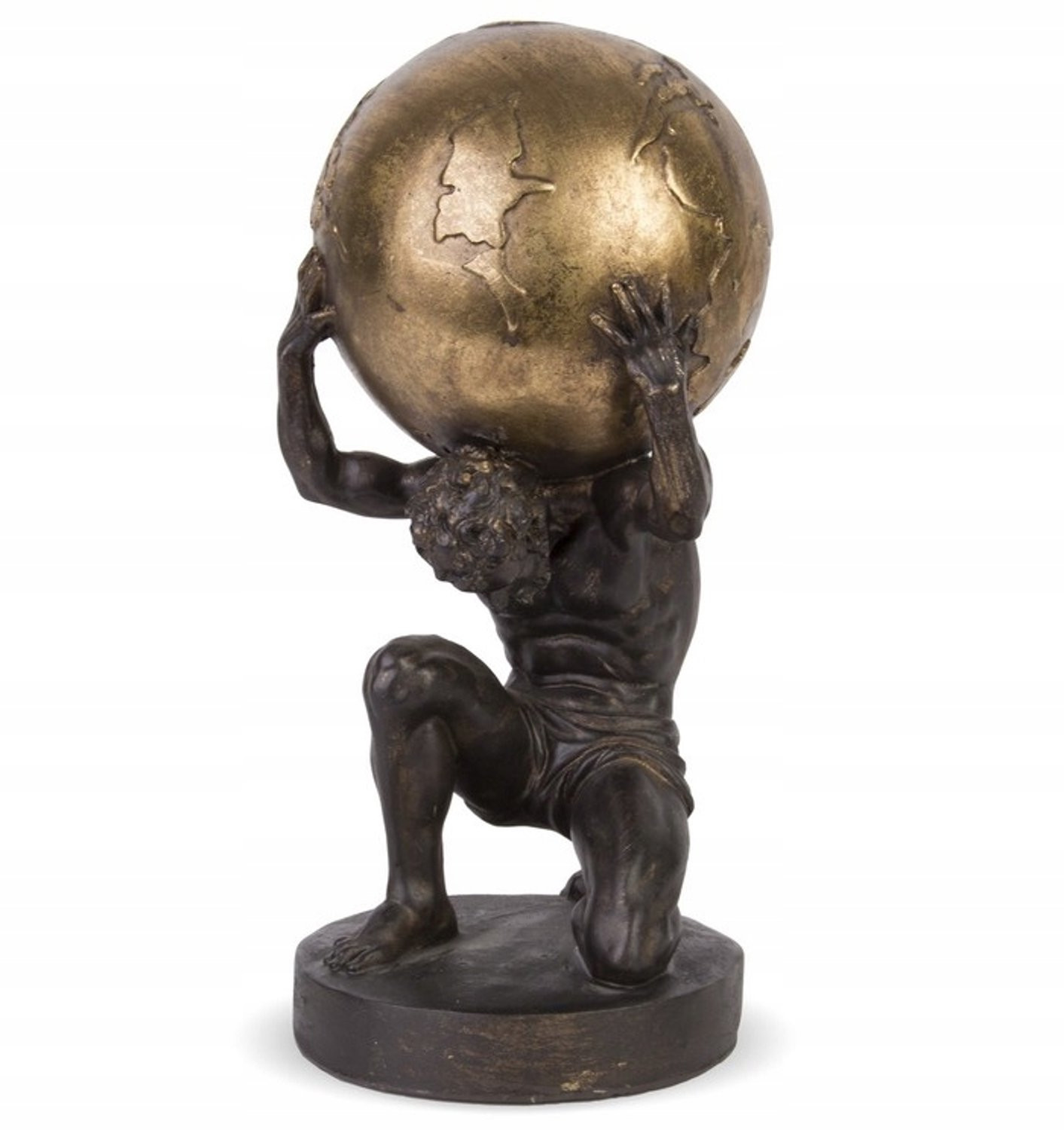 Decoratief beeldhouwwerk Atlas Figuur - Goudkleurig