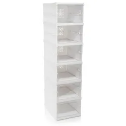 AQURAT Schuh-Organizer faltbar, montagefrei für 6 Paar Schuhe bis Größe 45