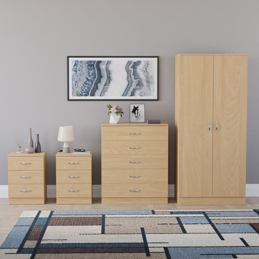 Hashtag Home Maybery Piece Bedroom Set Pine