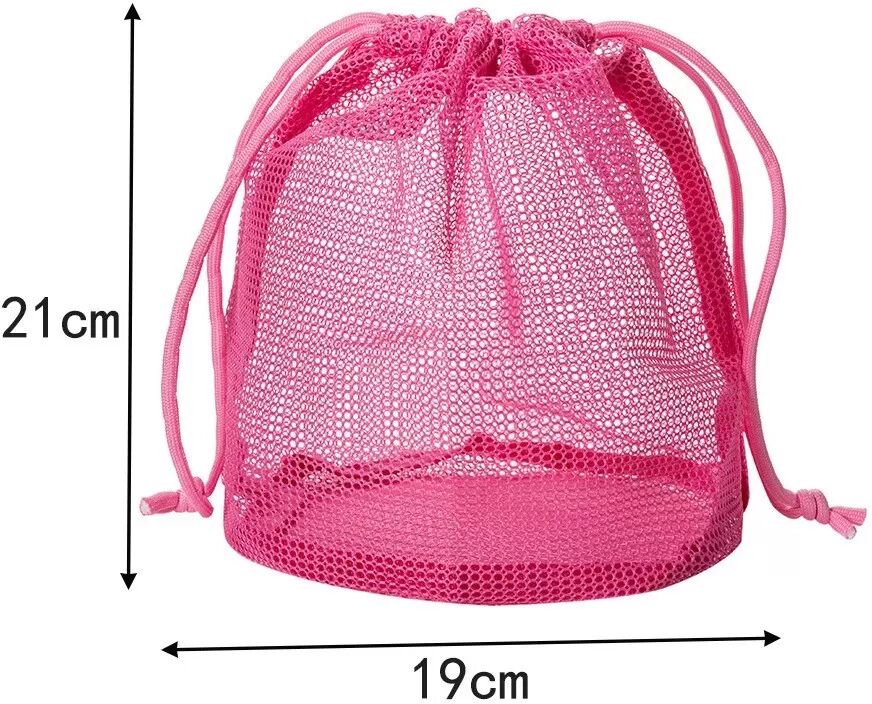 INF Trousse de Toilette Portable en Maille Rose - Organisateur de Voyage Respirant