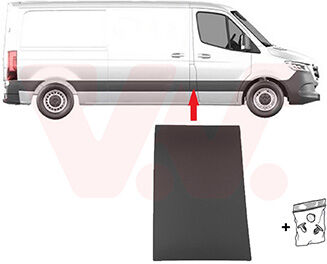 Van Wezel Zier-/schutzleiste, Seitenwand 2973416 B-Säule Für Mercedes