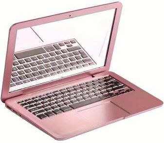 Fusion Finds Mini Laptop Portable Makeup Mirror Folding Compact Mirror For Travel & Daily Touch Ups rose Gold