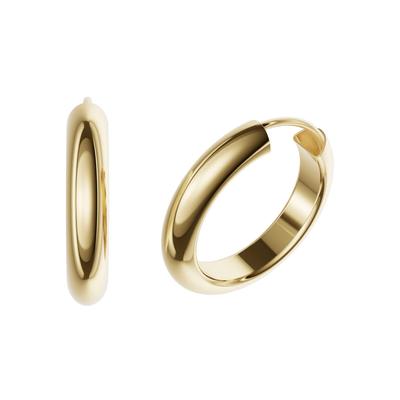 Paar Creolen FIRETTI "Schmuck Geschenk Silber 925 Ohrringe 3,9 mm breit" Gr. 20, gold (gelbgoldfarben), Ohrringe, Damen, 20, Silber 925 (Sterlingsilber), Made in Germany