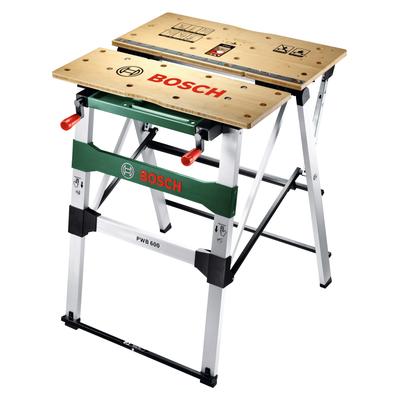 Werkbank BOSCH HOME & GARDEN "PWB 600", grün, B:75cm H:85cm L:78cm T:75cm, Aluminium, Bambus, Werkbänke, L/T/H: 78x75x85 cm
