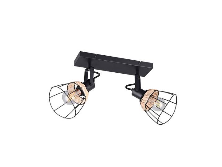 Reality Leuchten Deckenleuchte Jerome, dimmbar, schwarz, für Wohn- / Esszimmer, Metall, Modern, Deckenlampe