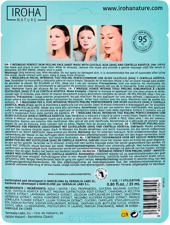 Iroha Nature Perfect Skin Peeling glicolic acid & centella asiatica 23 ml
