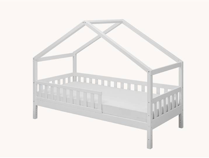 Hausbett Aurora - Kiefer weiß-lasiert - 90x200 cm