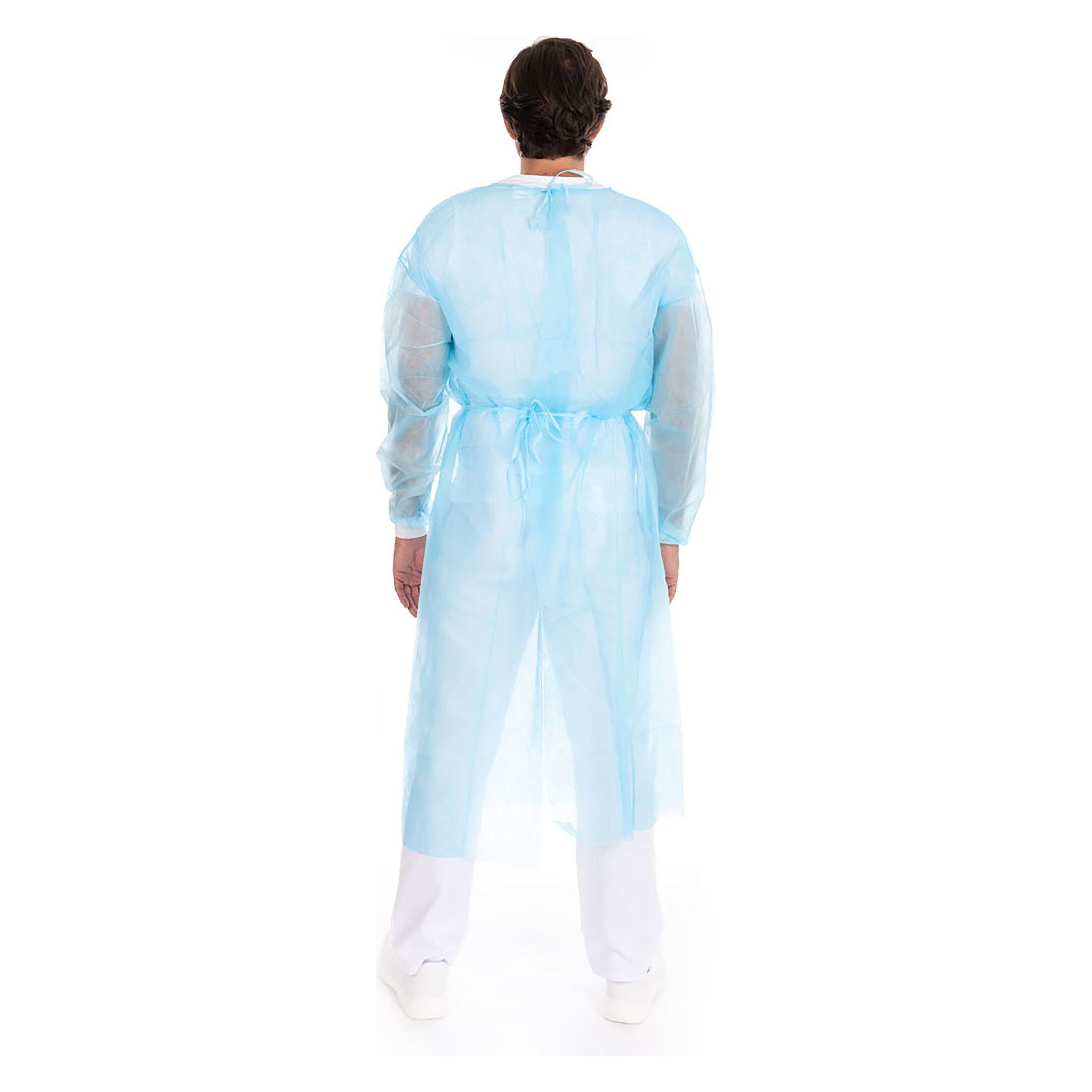 Hygostar PP-Kittel mit Nackenbindeband, L, blau (L) (27767)