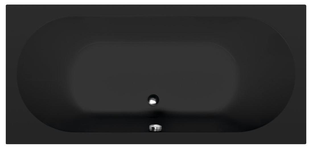 LEVANA Rechteckwanne 170x80x39cm, Schwarz matt
