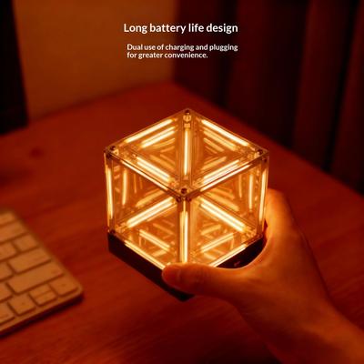 Inspire Essentials 4D Hypercube LED Night Light Infinity Cube Display Lamp b