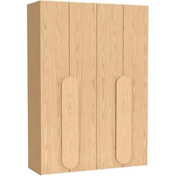 FALTTÜRENSCHRANK Omodeo 170 cm breit in Bookmatch-Eiche – mit WingLine-Falttüren