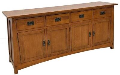 Crafters and Weavers Mission 4 Door 4 Drawer Oak Sideboard