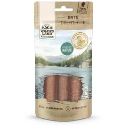 Wildes Land Ente Dörrfleisch Sparpaket 10 x 65g Hunde Snack
