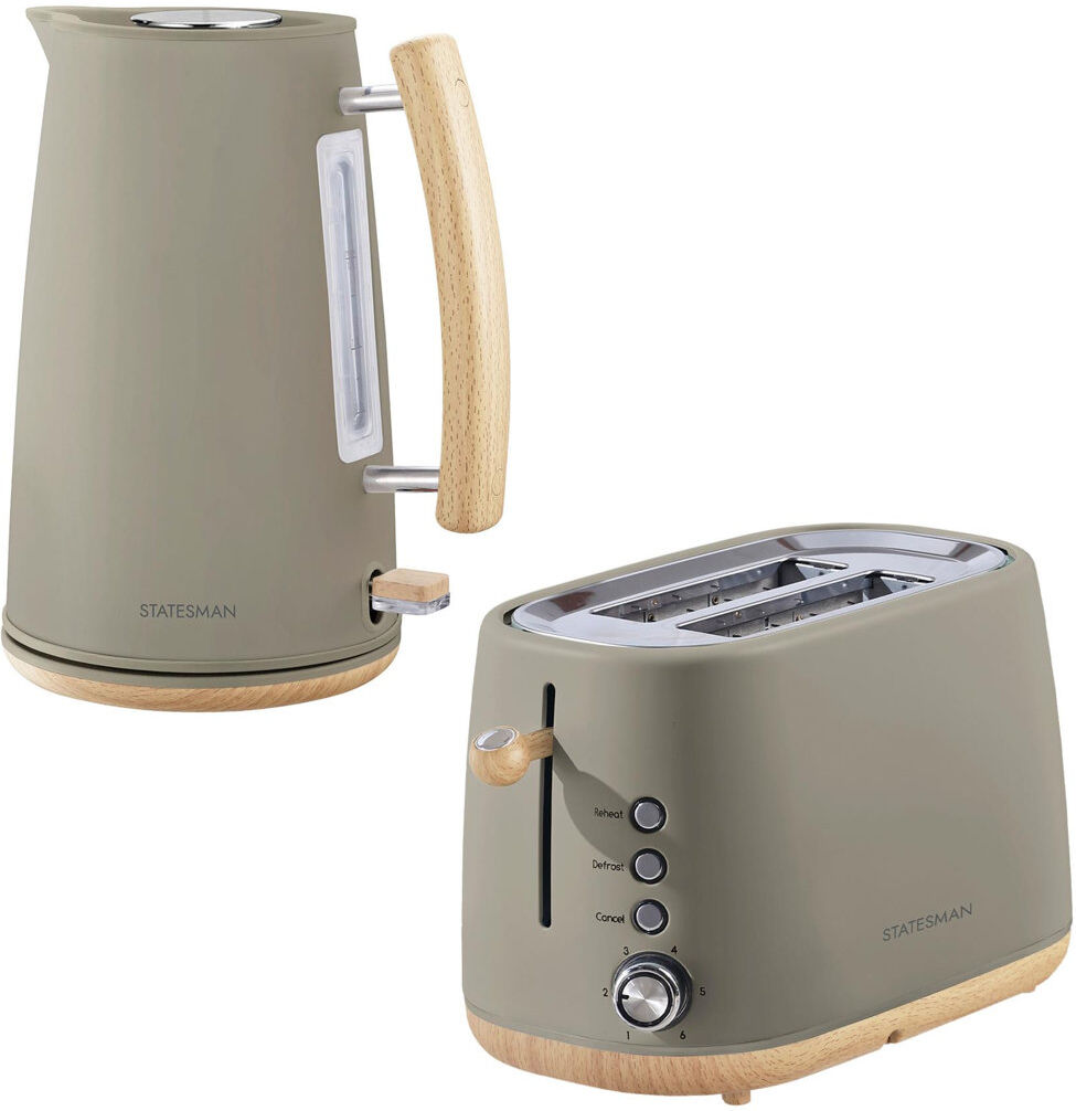 Statesman Scandi 1.7 L Whistling Electric Tea Kettle Green 1.7L