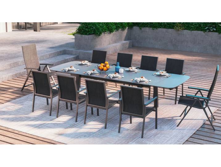 MWH Verona/Anderno Gartenmöbel-Set 11 tlg.