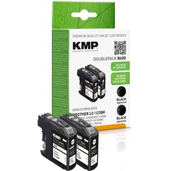 KMP Druckerpatronen B60D schwarz kompatibel zu brother LC-123BK, 2er-Set