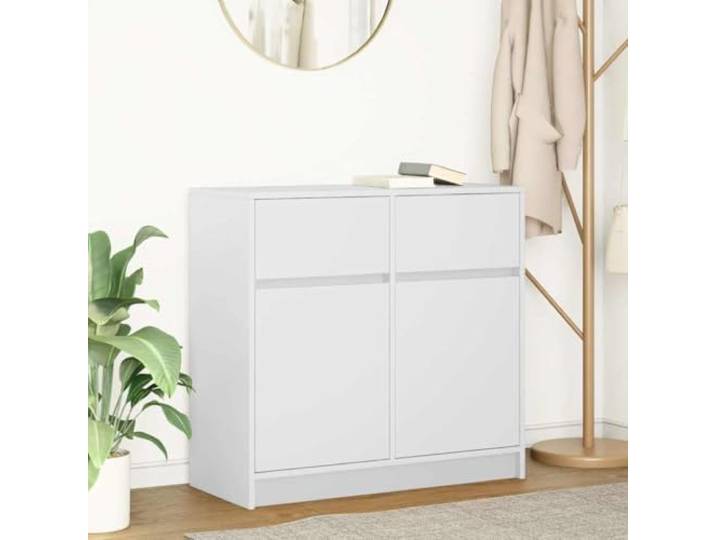 Molumvel Sideboard mit Schublade & Türen, Holzwerkstoff Kommode, 80x34x76 Platzsparend, Vielseitige Stauraumlösung, Individuell montierbar