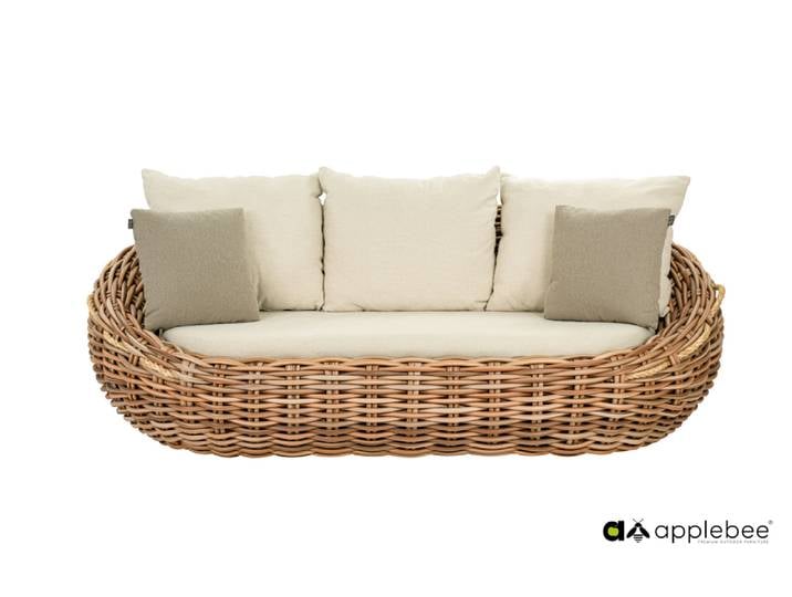 Apple Bee Cocoon Sofa Aluminium / Biculair Weving