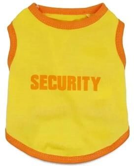 Inspired Finds Security Guard Pet Costume Vest Funny Cat & Small Dog Uniform Shirt With Paw Patrol Style Design orange xl