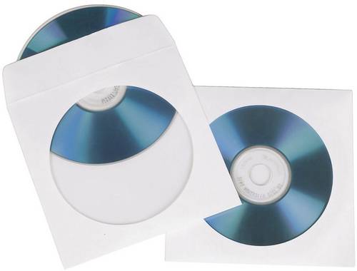 Hama CD Hülle 00062671 1 CD/DVD/Blu-Ray Weiß Papier 50St.