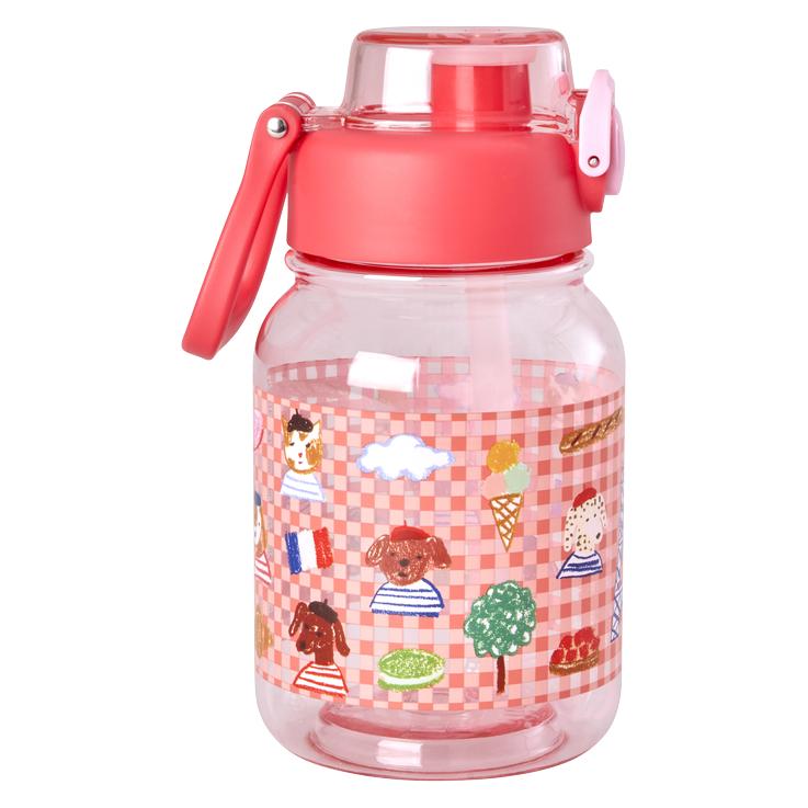 Rice - Plastic Kids Drinking Bottle - Red - 700 ml (0.70 l) (PLBOT-LPARISR)