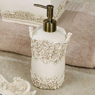 Touch of Class Victoria Rose Lotion Soap Dispenser Antique Ivory , Antique Ivory