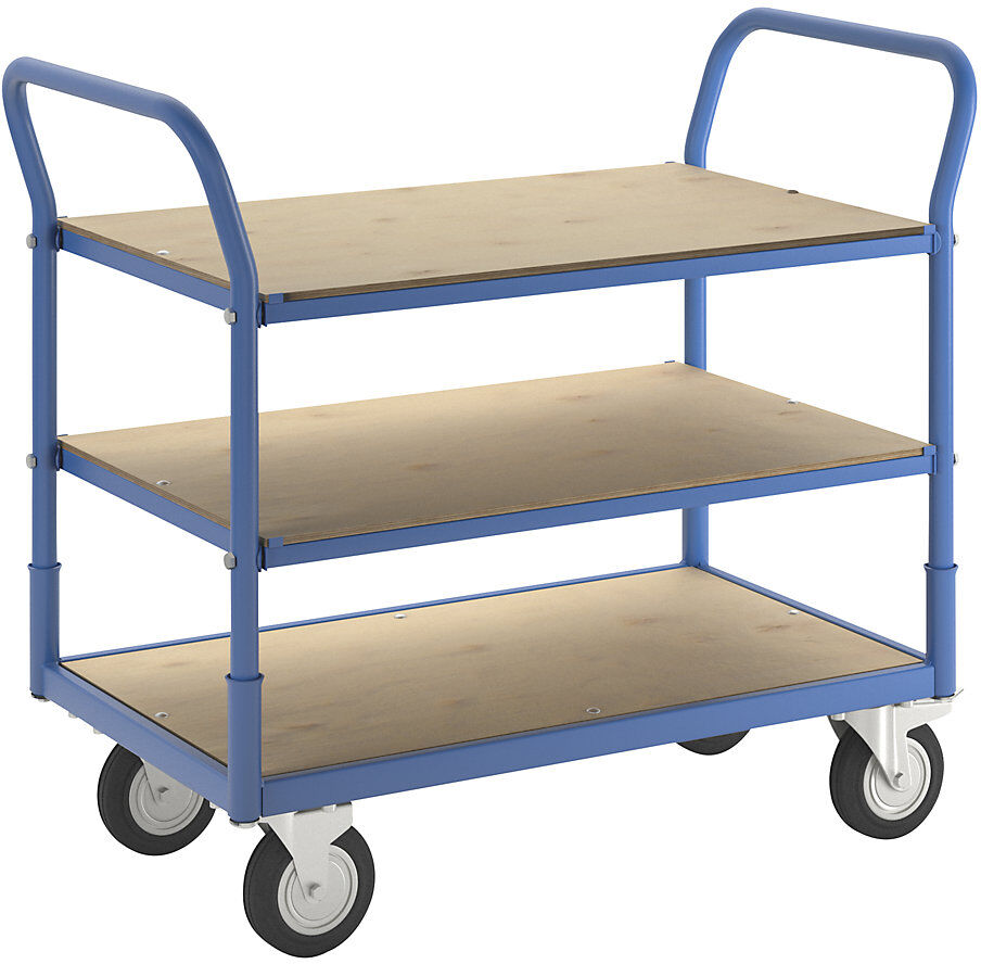Tischwagen Flex, Tragfähigkeit 300 kg, 3 Etagen eurokraft basic