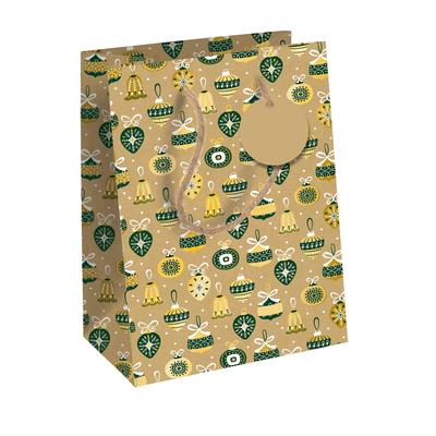 Clairefontaine 6x Mittelgroße Geschenktasche, Forest, Kraft, 21,5x10,2x25,3cm - Kartonbraun X-34665-3C