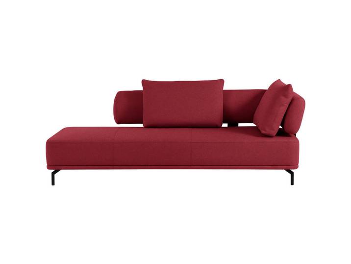 Dieter Knoll Récamiere Palio, Bordeaux, Metall, 227x89x101 cm, Fußauswahl, Lederauswahl, Stoffauswahl, Hocker erhältlich, Rücken echt, Wohnzimmer, Sofas & Couches, Sofas, Recamieren
