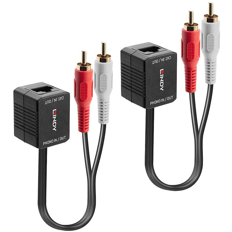 Lindy Stereo Audio Extender Cat.6 100m Analog Stereo Extend passiv