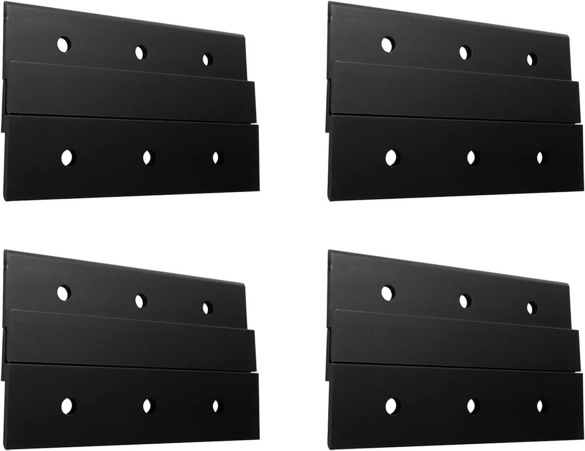 Franse Cleat Z Hanger Ophangsysteem voor Spiegels - Aluminium - 4 Inch - Zwart