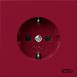 Gira 4453708 SCHUKO-SteckdoseSH WSV Flächenschalter Rot
