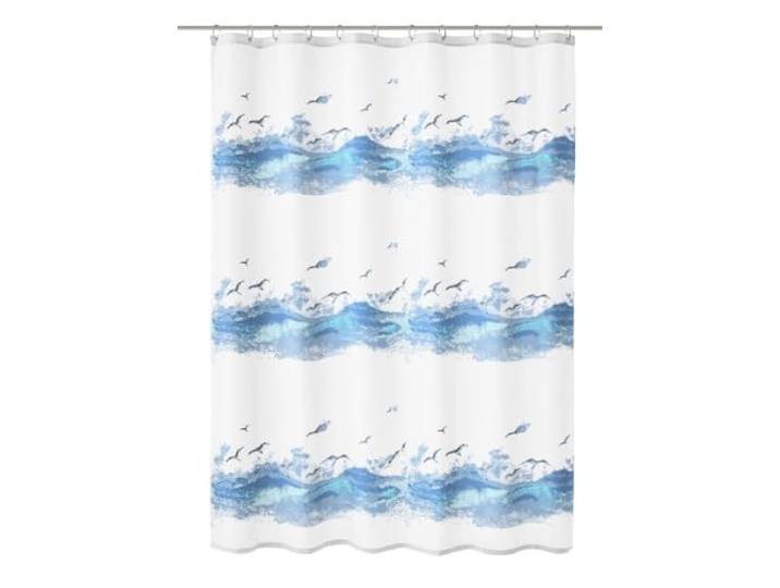 Kleine Wolke Duschvorhang Textil Seaside Krokusblau 180 x 180 cm