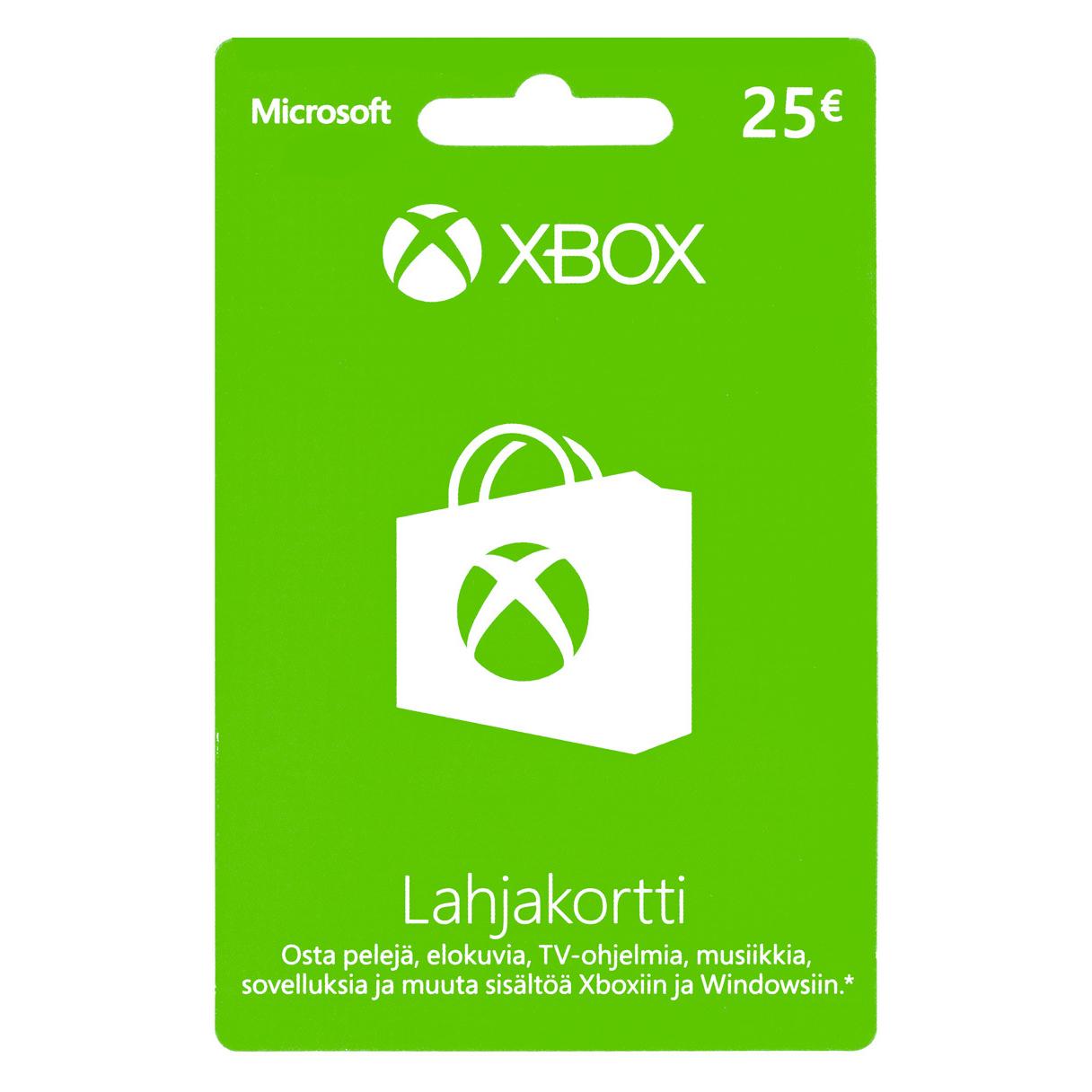 Microsoft Xbox / Windows lahjakortti 25 euroa, aktivointikortti (Windows) (K4W-03306)