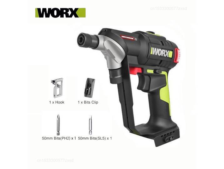 WORX WU177 clé à moteur électrique sans brosse à couple élevé tournevis à percussion sans fil perceuse électrique à Double tête outil électrique