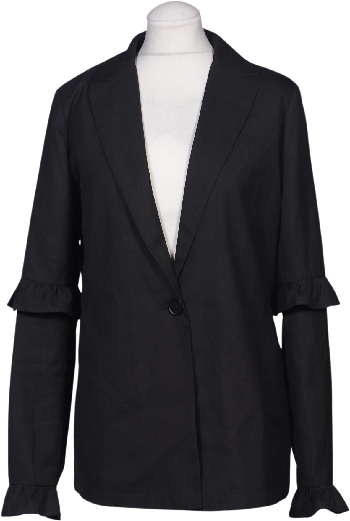 Fashion Union Damen Blazer, Schwarz, Gr. EU 38, Synthetik / Elasthan - Second Hand