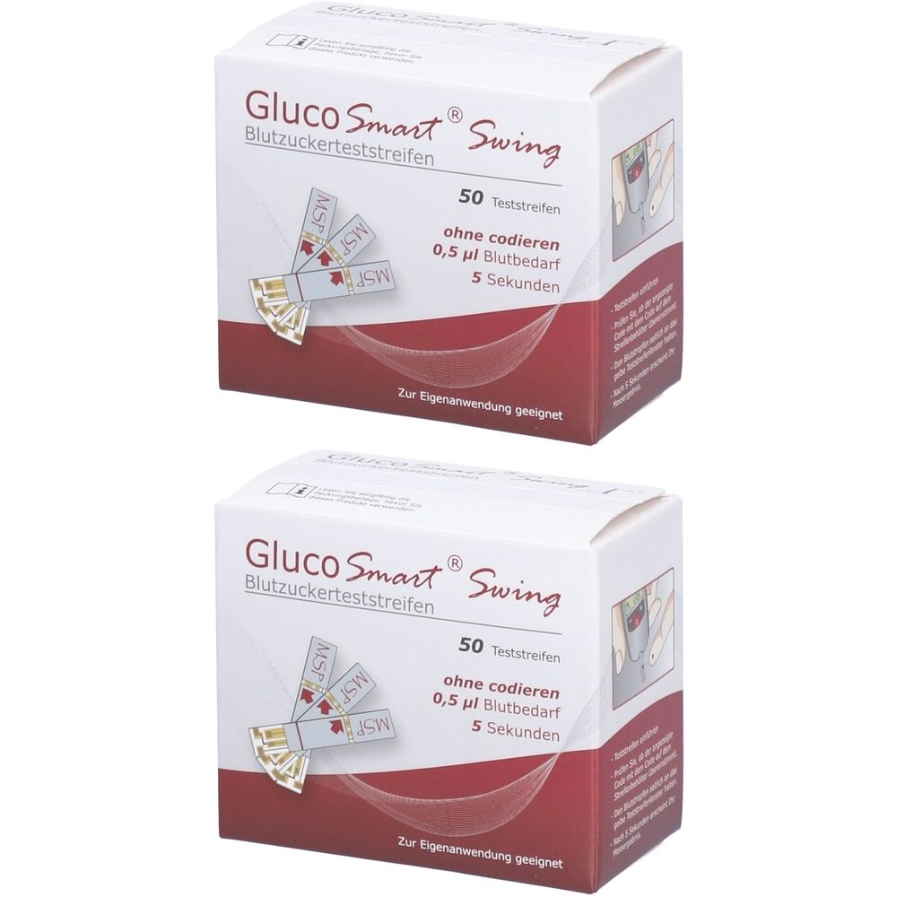 Glucosmart Swing Blutzucker Teststreifen 2x 2x50 St