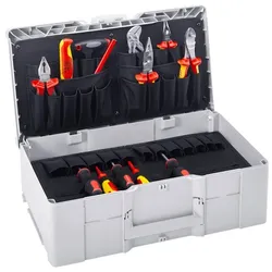 Tanos Werkzeug-Systainer3 L 187 lichtgrau (RAL 7035), Verschluss weiß (RAL 9016), Griff lichtgrau (RAL 7035) - 83550033.12