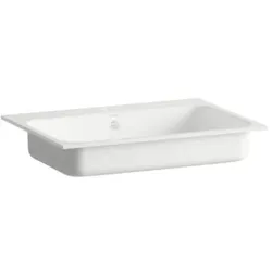 Laufen STREAM Einbauwaschtisch H517SR70001041 650x472x127 mm, mit Armaturenbank, mit einem Hahnloch, mit Überlauf, weiß