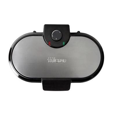 Tristar WF-2120 Waffeleisen BPA-frei, Antihaftbeschichtung, Kontrollleuchte, Überhitzungsschutz Schwarz, Grau