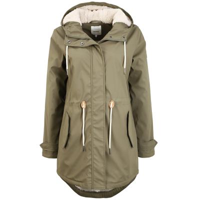 Regenjacke OXMO "Regenjacke OXJolinas", Damen, Gr. L, grün (dusty olive), Obermaterial: 100% Polyurethan PU., Mäntel Regenjacke