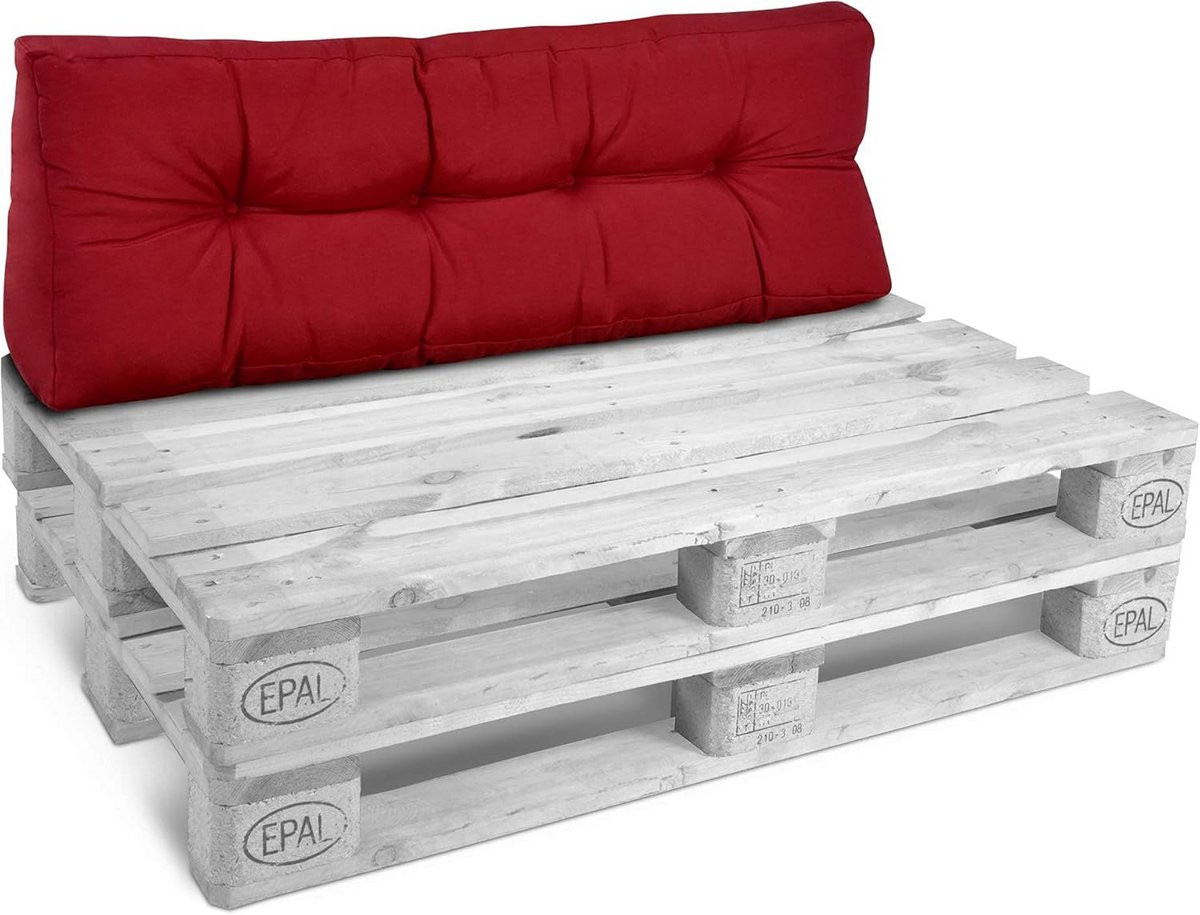 Rood Pallet Kussen Rugleuning voor Euro Pallet Bank - 1 Stuk