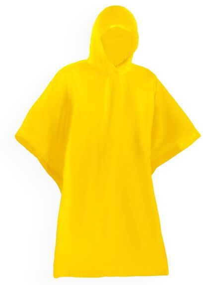 Poncho imperméable adulte personnalisable en PVC Damper jaune TAILLE UNIQUE ADULTE