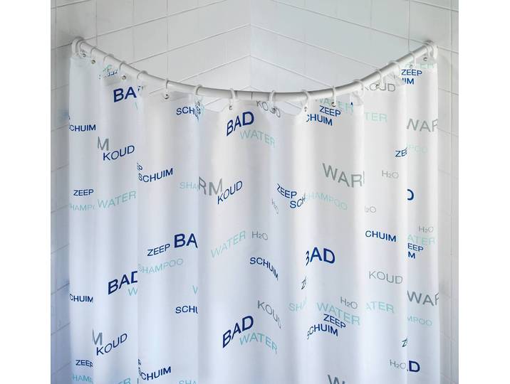 Barre de douche ronde Dione 90cm Blanc