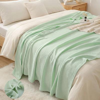 Shop Station Cooling Bamboo Cooling Blanket Soft Bamboo Fiber Summer Blanket For Bed, Sofa & Travel light Green 35.43 39.37 Inches