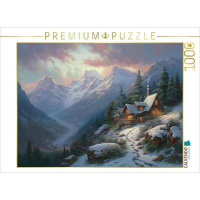 CALVENDO Puzzle Hütte am Hang | 1000 Teile Lege-Größe 64x48cm Foto-Puzzle für glückliche Stunden