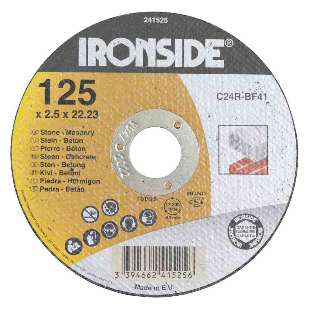 Ironside Trennscheibe für Stein 125 x 2,5 mm Bohrung 22mm (241525)