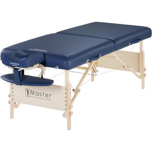 Master-Massage Massageliege Coronado, aus Holz, mit Armauflage, 71 cm breit, 2 Zonen, königsblau, klapp- & höhenverstellbar