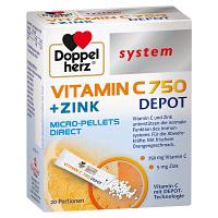DOPPELHERZ Vitamin C 750 Depot system Pellets 20 St